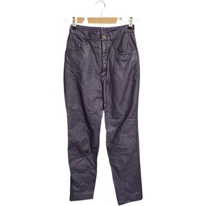 Creative Force Vintage Leather High Rise Pants Purple Size 9